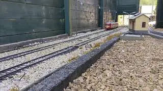 NS De1 op doorreis in de tuin.