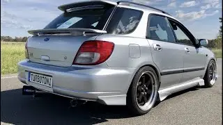 2002 Subaru Impreza WRX HKS Hi Power Ti-LIMITED + Toyosport catless downpipe Exhaust Sound bug eye