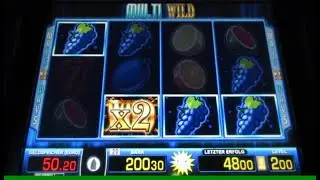 Multi Wild Risikospiel am Geldspielautomat auf 2&euro; Spieleinsatz! Merkur Magie Tr5