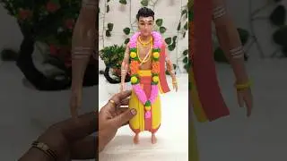 DIY Traditional Indian Bridal Dolls❤️🇮🇳💕Making With Clay🎉🎆 Old Doll Makeover To Handsome Bridegroom📸