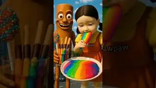 Squid Game & Tung Tung Edible Rainbow Slime ASMR #squidgame #squidgame2 #asmr