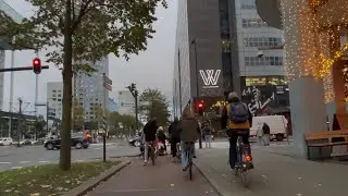 ROTTERDAM cycling through the streets in autumn 2025