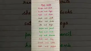 pair words