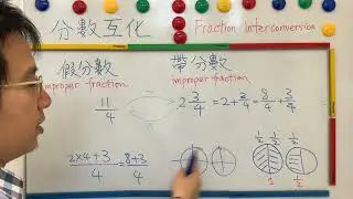 粵教數|小四|分數(二)|假分數與帶分數的互化