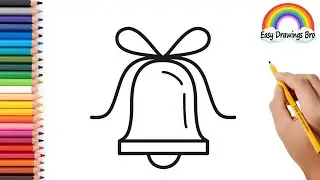 How to draw a BELL easy 🔔 | Drawing bell tutorial | Christmas Drawing 🎅