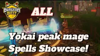 All Yokai Peak mage spell showcase!! | Dungeon Quest