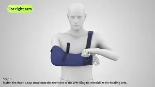 VP0309 VELPEAU Arm Sling Tutorial Video - Wearing Demo