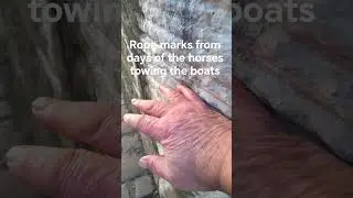 Ropemark still visible on the stone bridges on many of the UK canals. #horse #canal