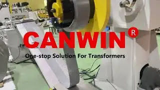 CANWIN transformer core cutting machine is testing | CAH(13)-250DT Swing cut 1 O punch 2 V notches