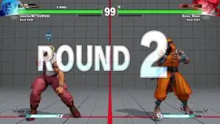 SFV: masterMITSURUGI VS Knee-Khan (FT2) Rank Match