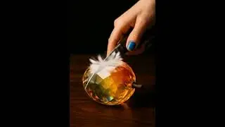 Cutting Glass fruits Red mango ASMR video
