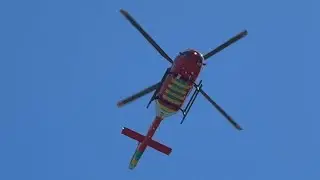 London Air Ambulance H135 flying over my house after attending a nearby call