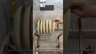 🍽️ Kitchen Dish Rack 🧼 Smart Storage & Organization Ideas! #KitchenStorage #KitchenGoodies .