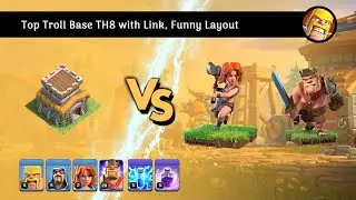 Top Troll Base TH8 with Link, Funny Layout