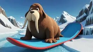 Walrus and the Wiggly Ice Slide &ndash; A Silly Winter Nursery Rhyme for Kids