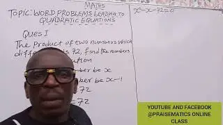 Solving word problem leading to quadratic equations.