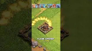 No Way! He Destroyed the Max Flame Spinner ALONE! 🔥 #clashofclans #gaming #coc #cocshorts