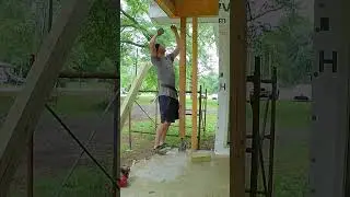 How to install a simple and solid porch column #diy #construction #renovation #remodel