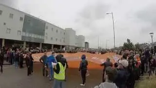 Blackpool FC Judgement Day Protest, OYSTON OUT ( Daddy was a bank robber )