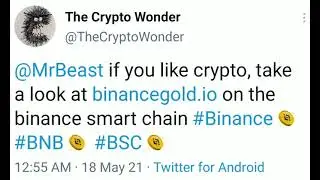 Mr Beast, check out Binancegold.io