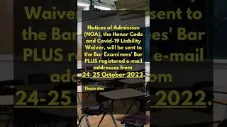 important instructions for the bar exams under BB No  10, s 2022. #shorts