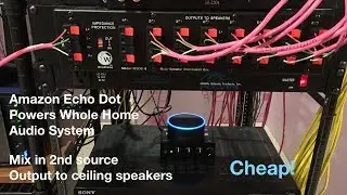 Amazon Echo Dot and 2nd source and hook it up to your existing wired whole home audio system.