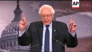 Vermont Sen. Bernie Sanders delivered a scathing speech during a press conference on Capitol Hill Fr
