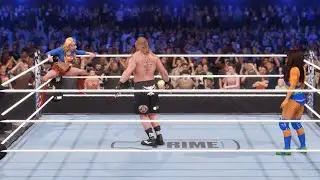 Brock Lesnar vs Supergirl Special referee Full Match WWE2K25 