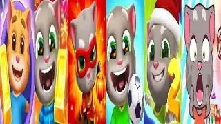 TALKING TOM GOLD RUN1VS 2 Chinese Version Christmas VS Running Pet Dec Rooms CANDY RUN TOM HERO DASH