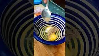 Let's make a fluffy Masala Omelette #shorts