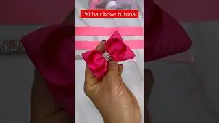 Learn how to make adorable pet hair bows with this easy tutorial! #tutorial#DIY#pet#dog#doglover