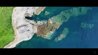 dji phantom 3 advanced-Whitburn cliffs-with lighthouse