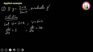 Rules of Differentiation 3 - Quotient Rule
