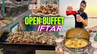 Ramadan Open Buffet in Saudi Arabia 🇸🇦 || IFTAR at Sea view || Open BBQ and Homemade Food in Iftar