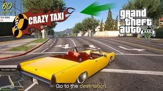 GTA 5 Crazy Taxi Mod - QuantV 4K Gameplay
