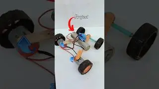 mini project DC motor and battery is home mini toy car 🚗 how to make project #shorts