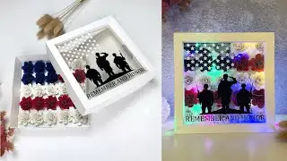 How To Make Paper Cut Flower Shadow Box Memorial Day