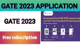Gate 2023 application form 2022