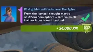 Find Golden Artifacts Near The Spire - Week 1 Challenges Season 6