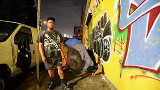 I Survived 24 Hours On Skid Row . . . SCARIEST MOMENT OF MY LIFE !!