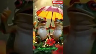 🐸 Romantic Frog Dance in the Rain🌧️🎶#FrogLove #FrogDance #RainyDayVibes #CuteAnimals #RomanticFrogs