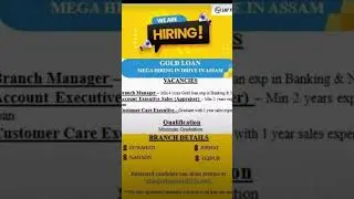 L & T Finance Gold loan vacancy for Assam November 2025#microfinance #assam