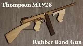 [DIY tutorial]Thompson rubber band toy gun of Wood