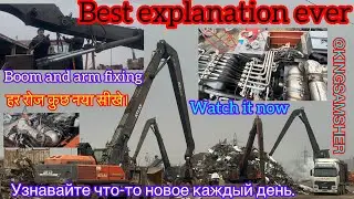 Atlas 350MH Material handler how to fixing boom and arm