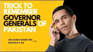Trick to remember Names of Governor Generals of Pakistan #ppsc #gk #pakistanhistory