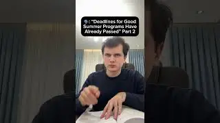 &laquo;Сроки подачи заявок на хорошие летние программы уже истекли&raquo; Часть 2