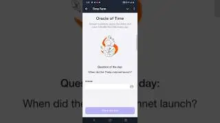 When did the Theta mainnet launch? Time Farm Oracle of Time 13 November #timefarm #airdrop #mining