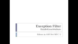 63 - Exception Filter | HandleErrorAttribute