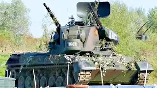 US Stryker & Romanian Gepard Anti-aircraft Tank River Crossing