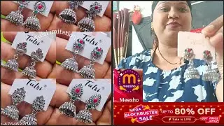 Meesho mega blockmaster sale 80% off earings set design &hearts;️ #pakhiandmom #meeshoshopping 
